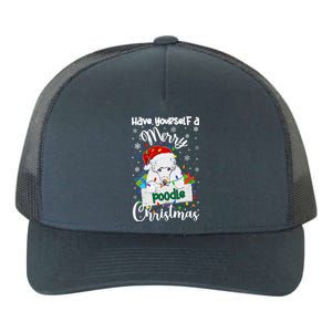 Merry Poodle Christmas Poodle Xmas Party Poodle Gift Yupoong Adult 5-Panel Trucker Hat