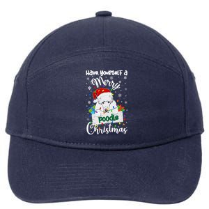 Merry Poodle Christmas Poodle Xmas Party Poodle Gift 7-Panel Snapback Hat