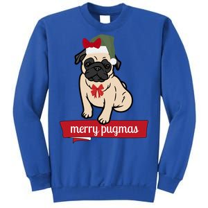 Merry Pugmas Christmas Funny Dog Santa Pug Santa Hat Sweatshirt