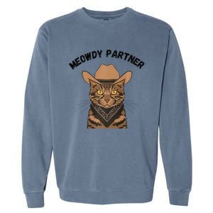 Meowdy Partner Cat Funny Cow Western Premium Garment-Dyed Sweatshirt