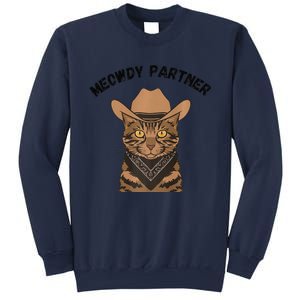 Meowdy Partner Cat Funny Cow Western Premium Sweatshirt