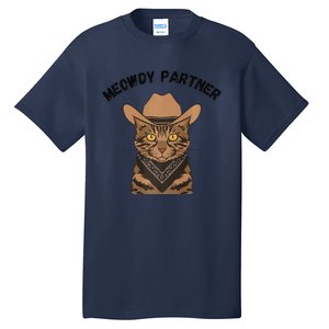 Meowdy Partner Cat Funny Cow Western Premium Tall T-Shirt