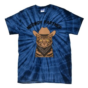 Meowdy Partner Cat Funny Cow Western Premium Tie-Dye T-Shirt