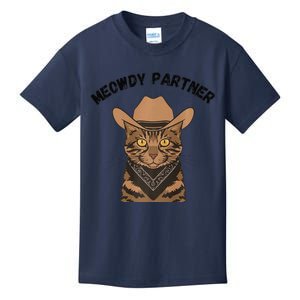 Meowdy Partner Cat Funny Cow Western Premium Kids T-Shirt