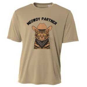 Meowdy Partner Cat Funny Cow Western Premium Cooling Performance Crew T-Shirt