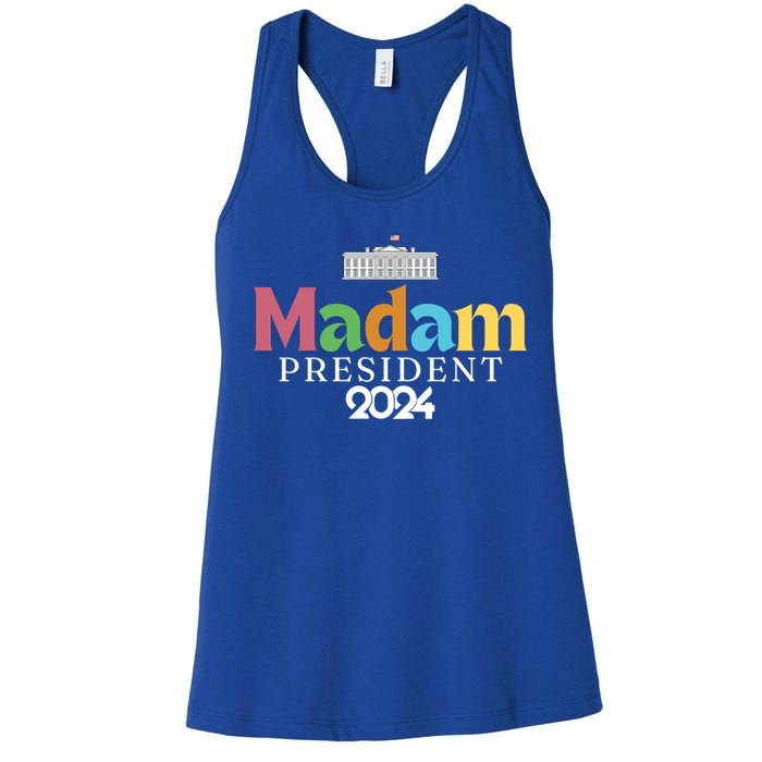 Madam President Colorful White House Gift Women's Racerback Tank