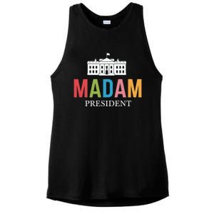 Madam President Colorful White House Leaders Gift Ladies PosiCharge Tri-Blend Wicking Tank