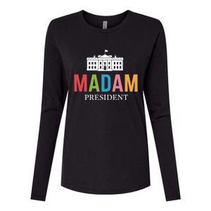 Madam President Colorful White House Leaders Gift Womens Cotton Relaxed Long Sleeve T-Shirt