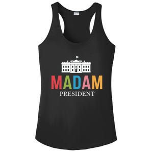 Madam President Colorful White House Leaders Gift Ladies PosiCharge Competitor Racerback Tank