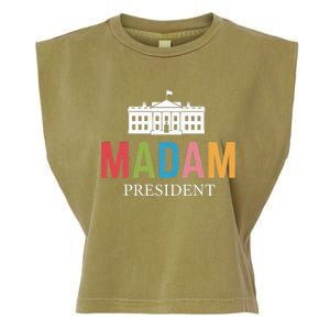 Madam President Colorful White House Leaders Gift Garment-Dyed Women's Muscle Tee