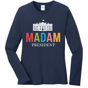 Madam President Colorful White House Leaders Gift Ladies Long Sleeve Shirt