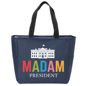 Madam President Colorful White House Leaders Gift Zip Tote Bag