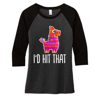 Mexican Pinata Cinco De Mayo Fiesta & Womens Party Women's Tri-Blend 3/4-Sleeve Raglan Shirt