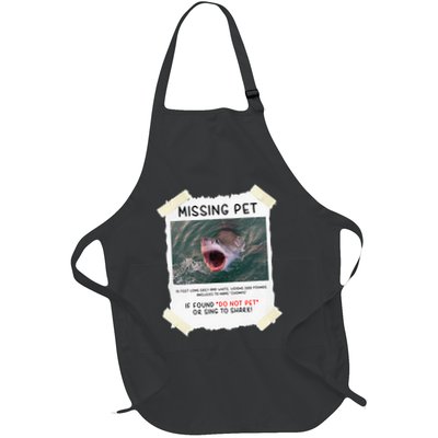 Missing Pet Cool Unique Funny Great White Shark Full-Length Apron With Pockets