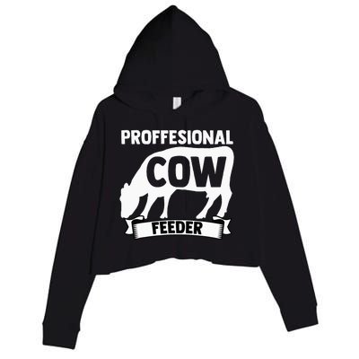 Mooing Professional Cow Feeder Calf Lover Barn Ranch Owner Crop Fleece Hoodie