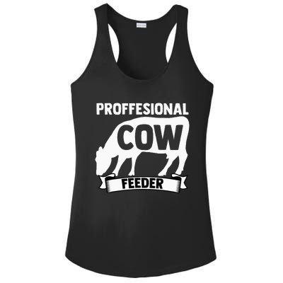 Mooing Professional Cow Feeder Calf Lover Barn Ranch Owner Ladies PosiCharge Competitor Racerback Tank