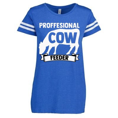 Mooing Professional Cow Feeder Calf Lover Barn Ranch Owner Enza Ladies Jersey Football T-Shirt