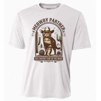 Meowdy Partner Cowboy Cat Country Western Funny Cat Cooling Performance Crew T-Shirt