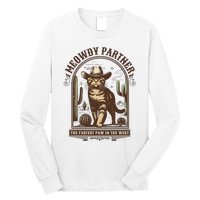 Meowdy Partner Cowboy Cat Country Western Funny Cat Long Sleeve Shirt