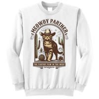 Meowdy Partner Cowboy Cat Country Western Funny Cat Sweatshirt