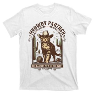 Meowdy Partner Cowboy Cat Country Western Funny Cat T-Shirt