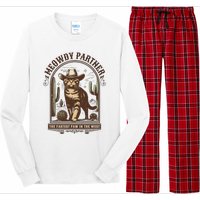 Meowdy Partner Cowboy Cat Country Western Funny Cat Long Sleeve Pajama Set