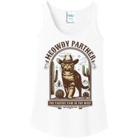 Meowdy Partner Cowboy Cat Country Western Funny Cat Ladies Essential Tank