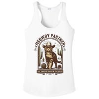 Meowdy Partner Cowboy Cat Country Western Funny Cat Ladies PosiCharge Competitor Racerback Tank