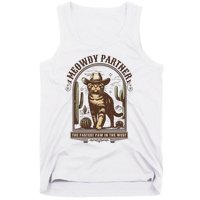 Meowdy Partner Cowboy Cat Country Western Funny Cat Tank Top