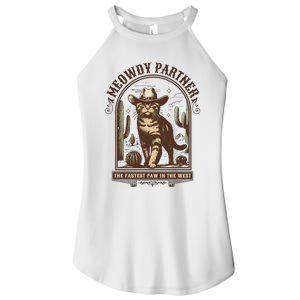 Meowdy Partner Cowboy Cat Country Western Funny Cat Women's Perfect Tri Rocker Tank