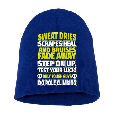 Male Pole Climber Tough Guys Pole Climbing Gift Short Acrylic Beanie