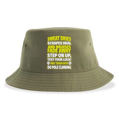 Male Pole Climber Tough Guys Pole Climbing Gift Sustainable Bucket Hat