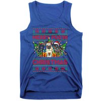 Merry PugIn Christmas Ugly Style Pug Dog Xmas Gift Tank Top