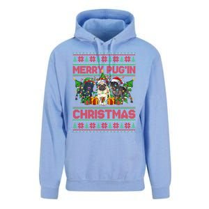 Merry PugIn Christmas Ugly Style Pug Dog Xmas Gift Unisex Surf Hoodie