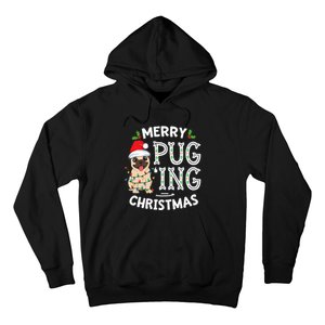 Merry Pugging Christmas Dog Santa Pug Xmas  Pugmas Hoodie