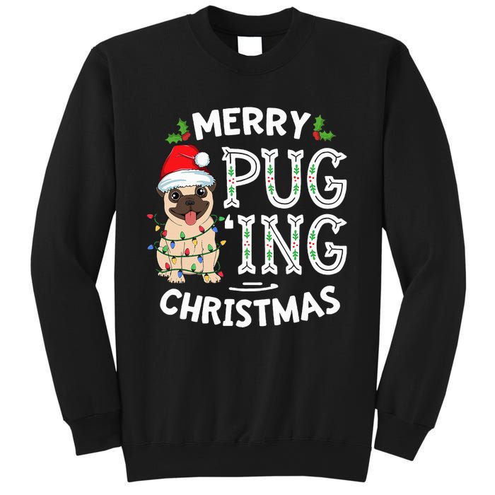 Merry Pugging Christmas Dog Santa Pug Xmas  Pugmas Sweatshirt