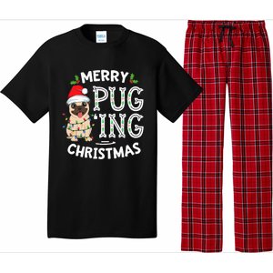 Merry Pugging Christmas Dog Santa Pug Xmas  Pugmas Pajama Set