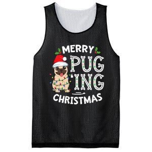 Merry Pugging Christmas Dog Santa Pug Xmas  Pugmas Mesh Reversible Basketball Jersey Tank