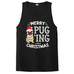 Merry Pugging Christmas Dog Santa Pug Xmas  Pugmas PosiCharge Competitor Tank