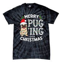 Merry Pugging Christmas Dog Santa Pug Xmas  Pugmas Tie-Dye T-Shirt