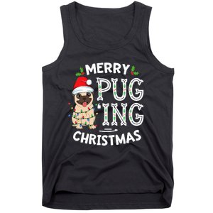 Merry Pugging Christmas Dog Santa Pug Xmas  Pugmas Tank Top