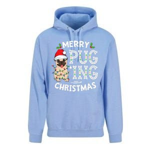 Merry Pugging Christmas Dog Santa Pug Xmas  Pugmas Unisex Surf Hoodie