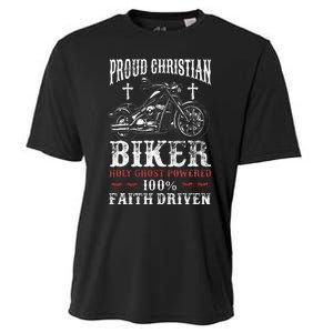 Motorcycle Proud Christian Biker Faith Driven Cooling Performance Crew T-Shirt