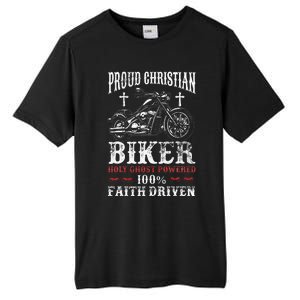 Motorcycle Proud Christian Biker Faith Driven Tall Fusion ChromaSoft Performance T-Shirt