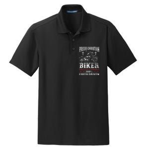 Motorcycle Proud Christian Biker Faith Driven Dry Zone Grid Polo