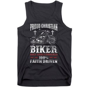 Motorcycle Proud Christian Biker Faith Driven Tank Top