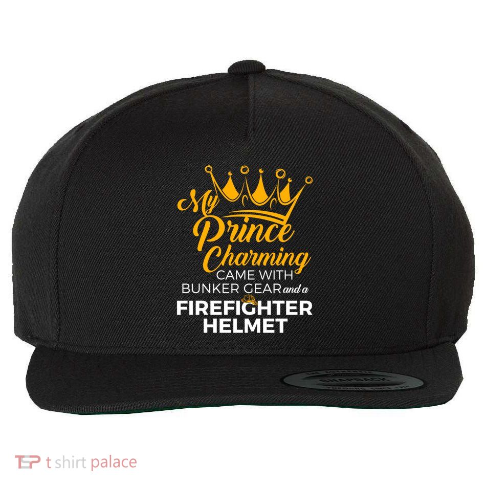 My Prince Charming Fire Wives Fire Firefighter Wife Gift Wool Snapback Cap