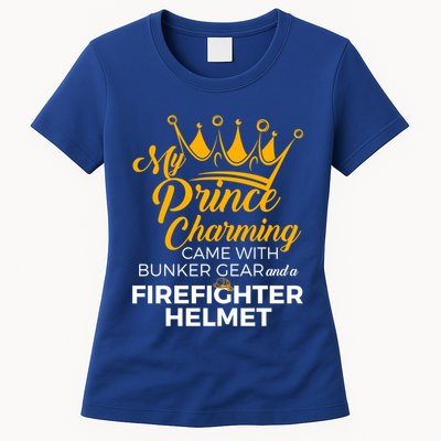 My Prince Charming Fire Wives Fire Firefighter Wife Gift Womens T-Shirt