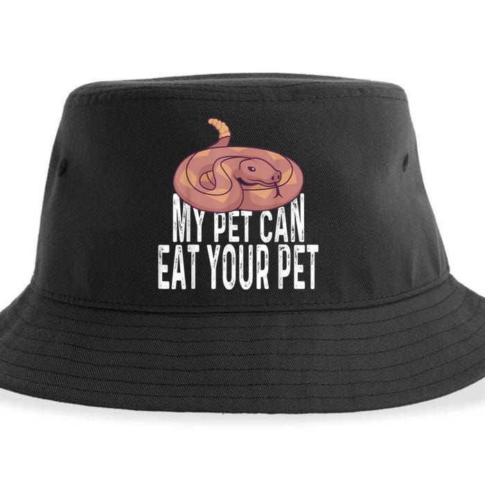 My Pet Can Eat Your Pet Quote For Reptile Pet Snake Owners Sustainable Bucket Hat