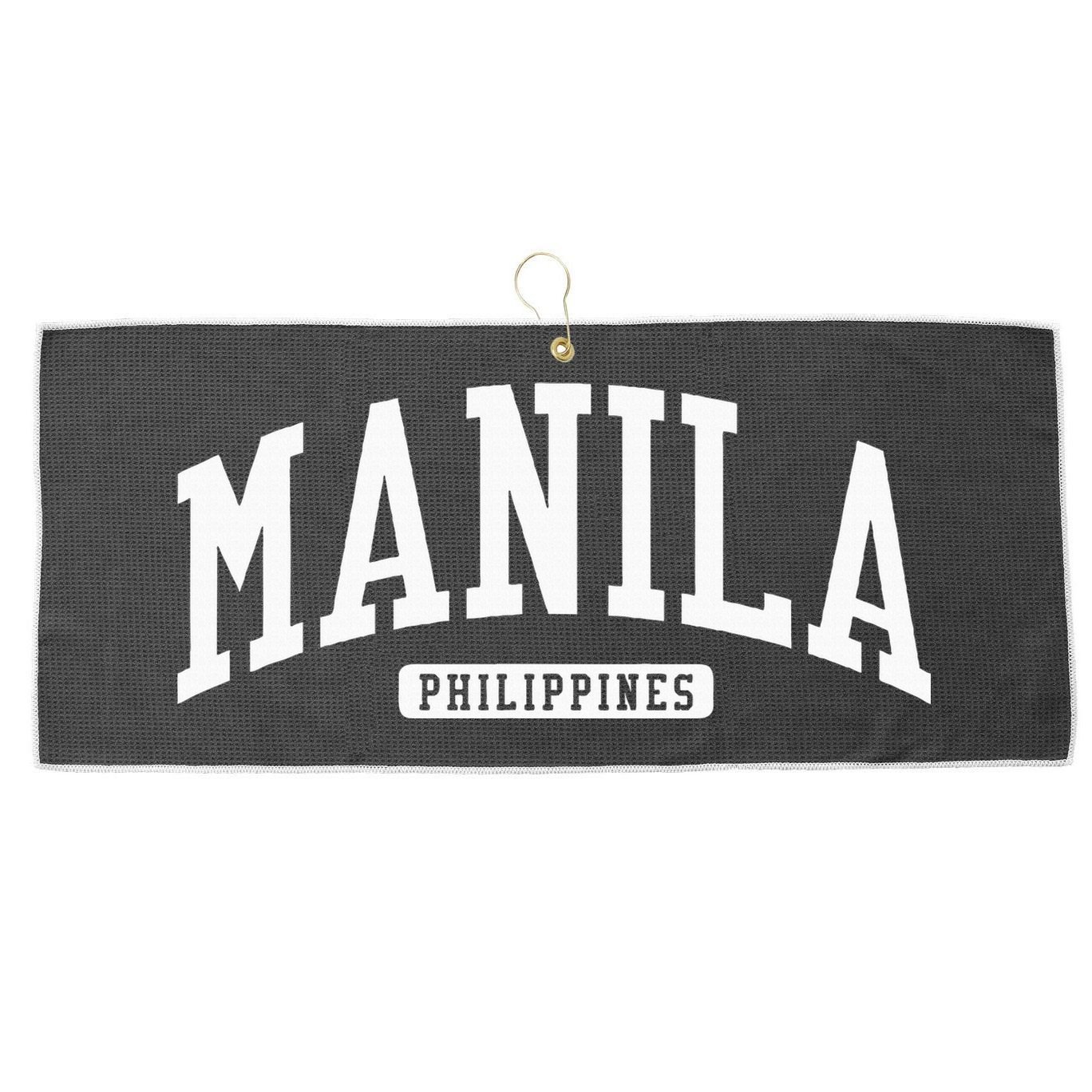 Manila Philippines College University Style Large Microfiber Waffle Golf Towel